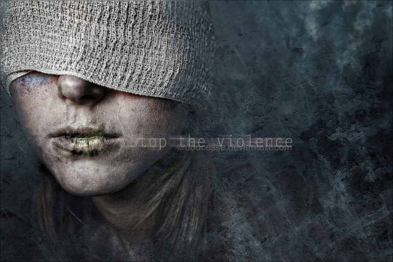 Pic. Source: "Stop the Violence" by Doucesse @Deviantart.com