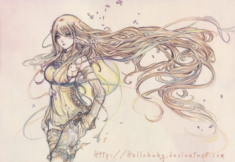 Pic. Source: "Long Hair Lady" by Hellobaby @Deviantart.com
