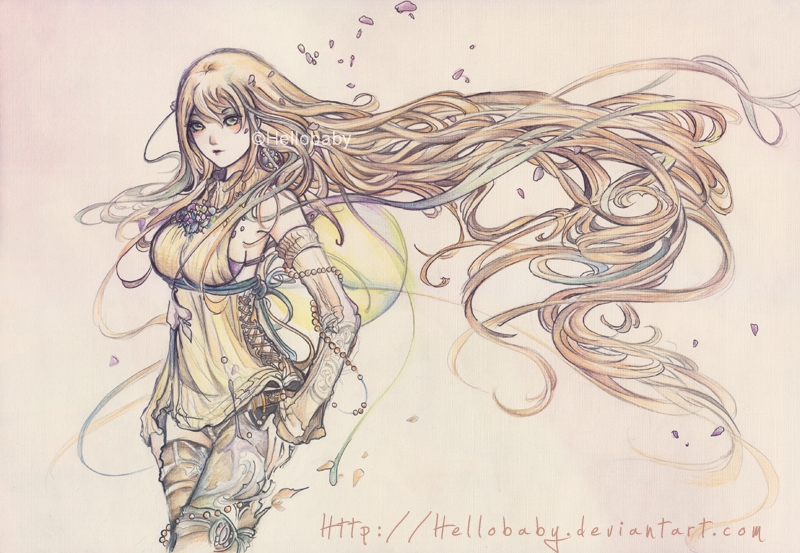 Pic. Source: "Long Hair Lady" by Hellobaby @Deviantart.com