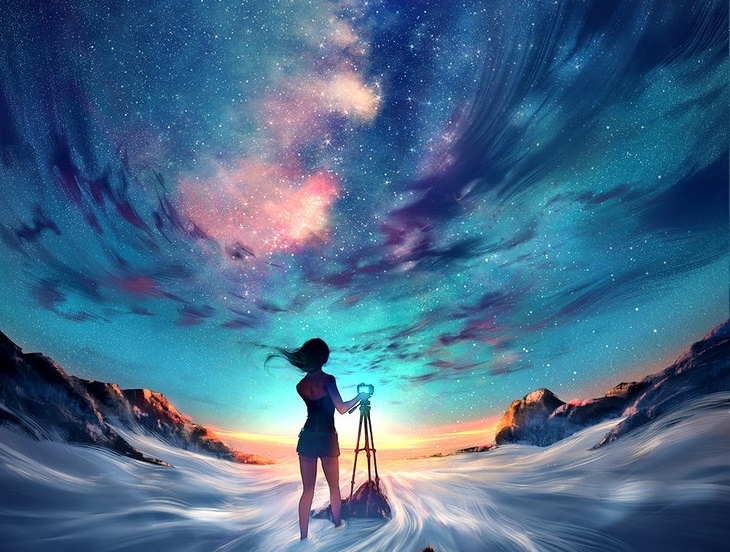 Pic. Source: "Capture the Sky" by Yuumei @Deviantart.com