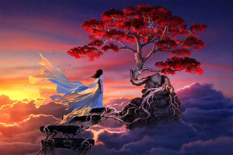 Pic. Source: "The Sakura in the Sky" by Arcipello @deviantart.com