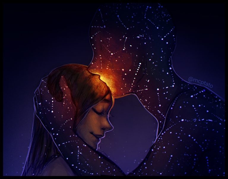 Pic.Source: "[327] Kiss of the Cosmos" by mcptato @deviantart.com