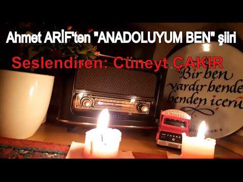 SiyahBeyazDizeler – Ahmet ARİF'ten ANADOLUYUM BEN şiiri – SESLENDİREN: Cüneyt ÇAKIR