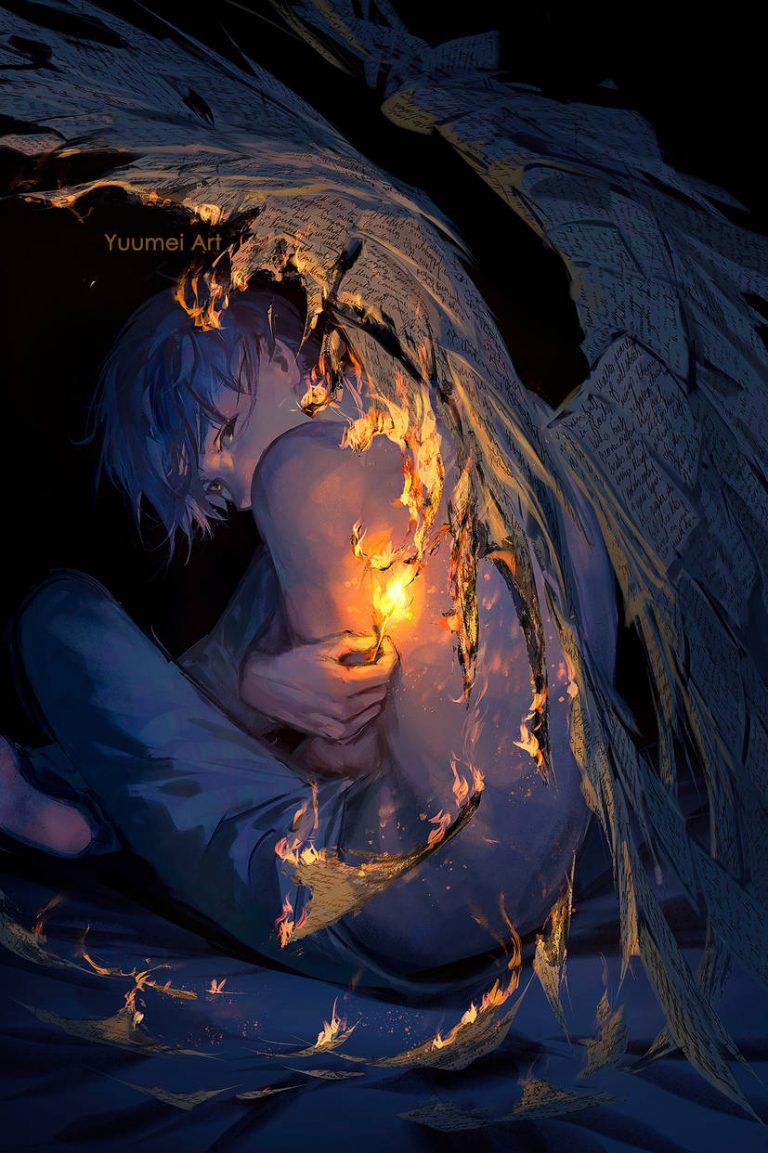 Pic.Source: "Burned Wings" By yuumei @devaintart.com